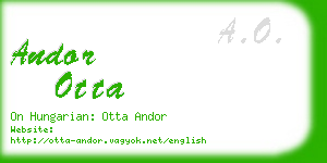 andor otta business card